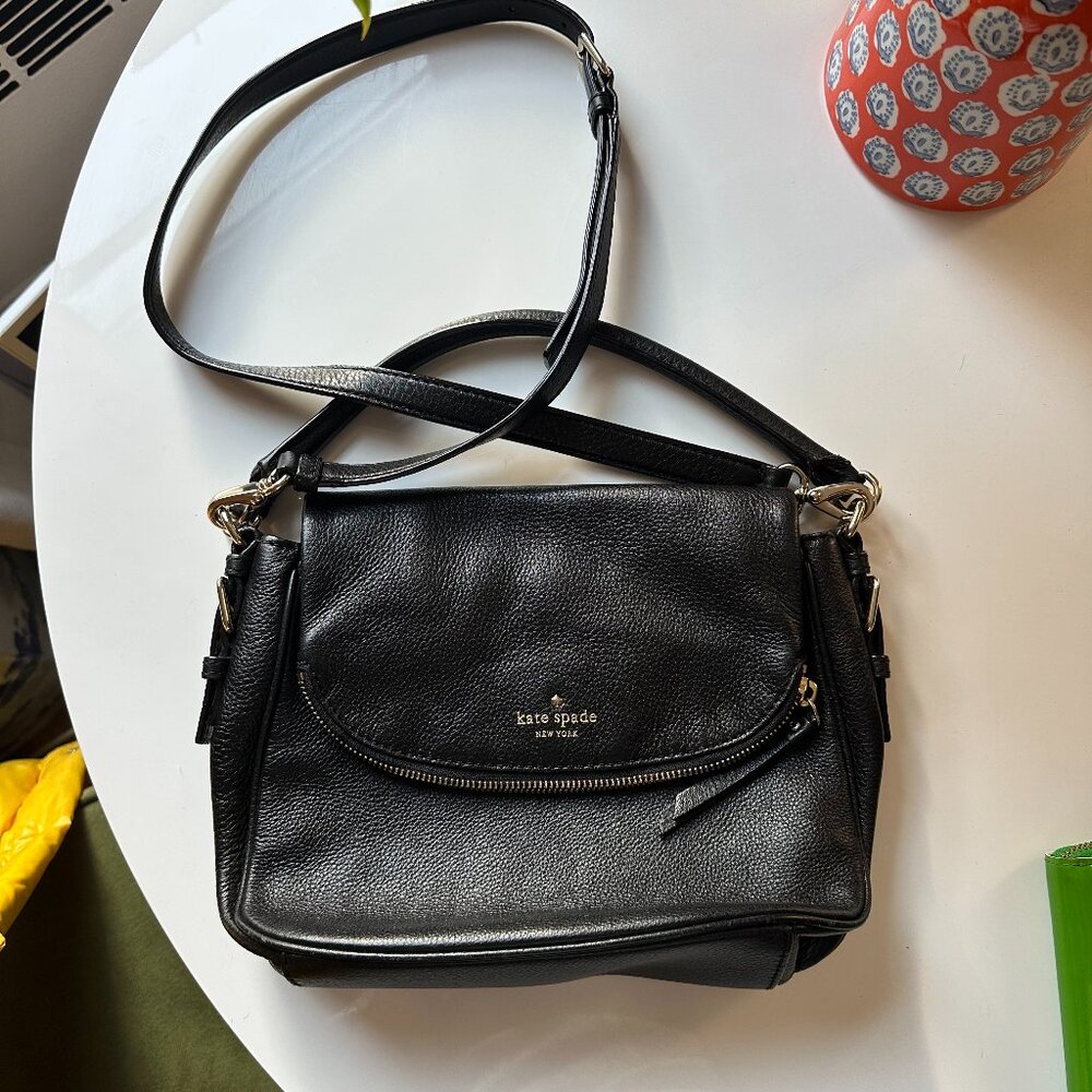 Kate Spade Jackson Medium Flap Pebble Leather Shoulder Bag